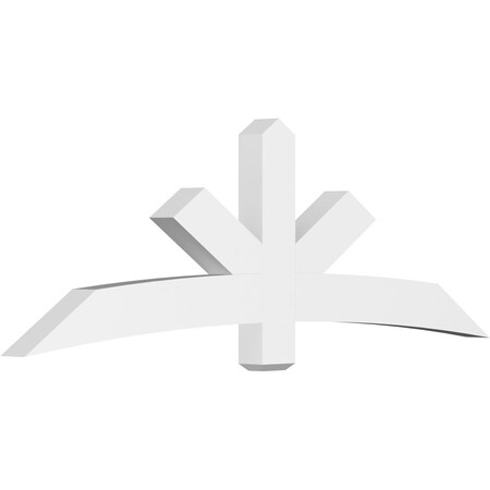 Ekena Millwork Alberta Architectural Grade PVC Gable Bracket, 84"W x 28"H x 4"D x 6"F, 8/12 Pitch GBP084X28X0406ALB00